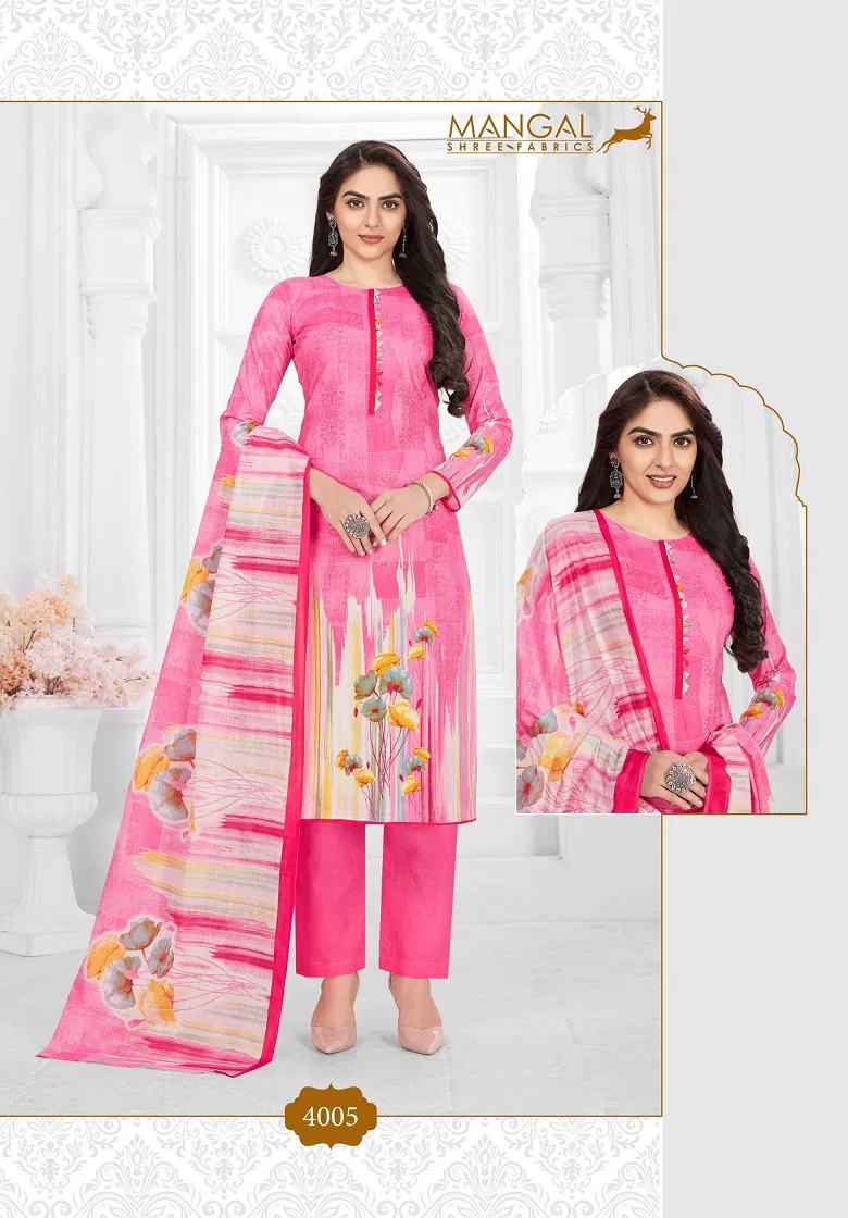 Mangal Shree Pashmina 4 Cotton Printed Casual Daily Wear Dress Material Collection